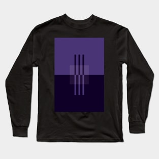 Violet Abstract Minimalist Art Print Long Sleeve T-Shirt